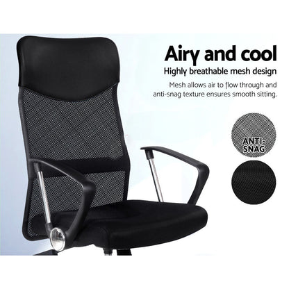 Artiss Mesh Office Chair High Back Black OCHAIR-G-8009-BK