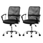 Artiss 2x Mesh Office Chair Mid Back Black OCHAIR-G-8009L-BKX2