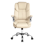 Artiss Executive Office Chair Leather Tilt Beige OCHAIR-G-9314-BG