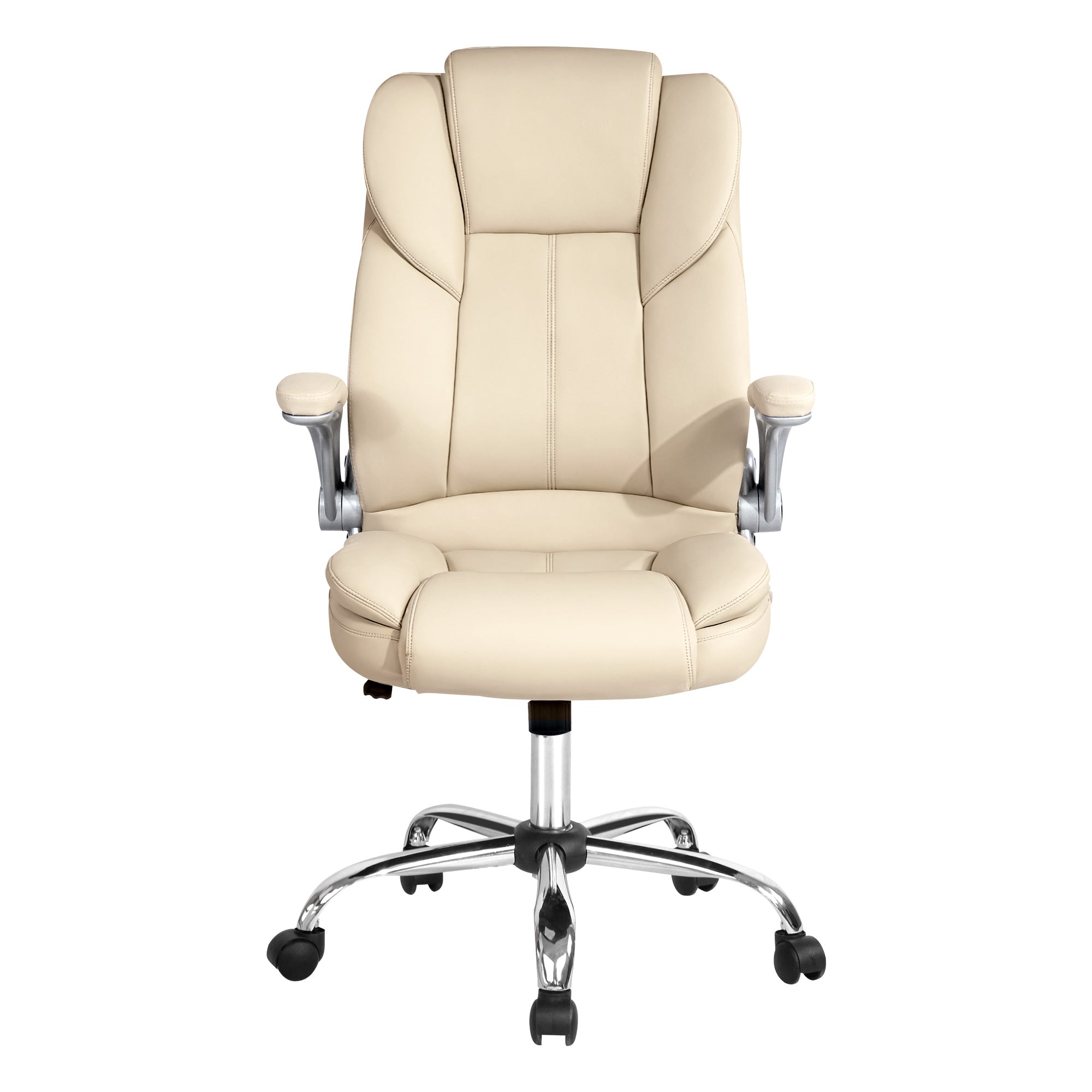 Artiss Executive Office Chair Leather Tilt Beige OCHAIR-G-9314-BG