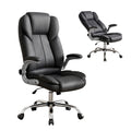 Artiss Executive Office Chair Leather Tilt Black OCHAIR-G-9314-BK