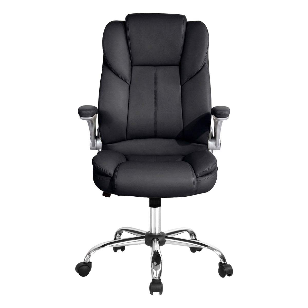 Artiss Executive Office Chair Leather Tilt Black OCHAIR-G-9314-BK