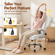 Artiss Executive Office Chair Leather Tilt White OCHAIR-G-9314-WH