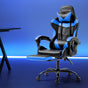 Artiss Gaming Office Chair Recliner Footrest Blue OCHAIR-G-R4775-FT-BK-BU