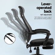 Artiss Mesh Office Chair Recliner Black OCHAIR-H-996-ABK