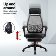 Artiss Mesh Office Chair Recliner Black OCHAIR-H-996-ABK