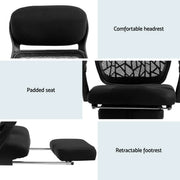 Artiss Mesh Office Chair Recliner Black OCHAIR-H-996-ABK