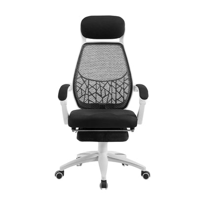 Artiss Mesh Office Chair Recliner Black White OCHAIR-H-996-WH-BK