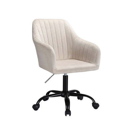 Artiss Office Chair Velvet Seat Cream OCHAIR-H-DL22-CR