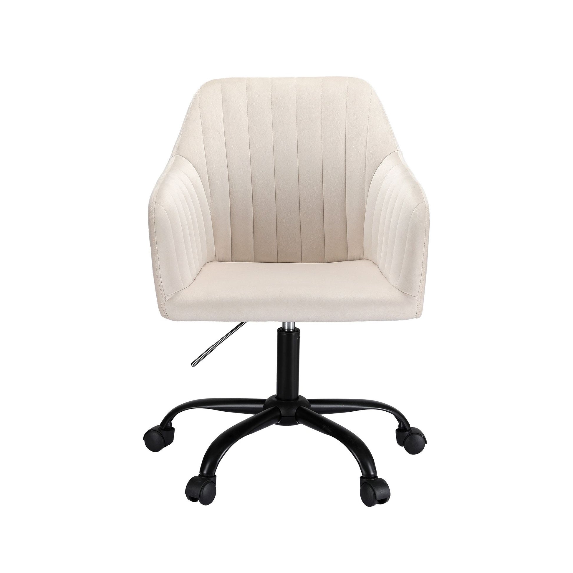 Artiss Office Chair Velvet Seat Cream OCHAIR-H-DL22-CR
