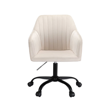Artiss Office Chair Velvet Seat Cream OCHAIR-H-DL22-CR