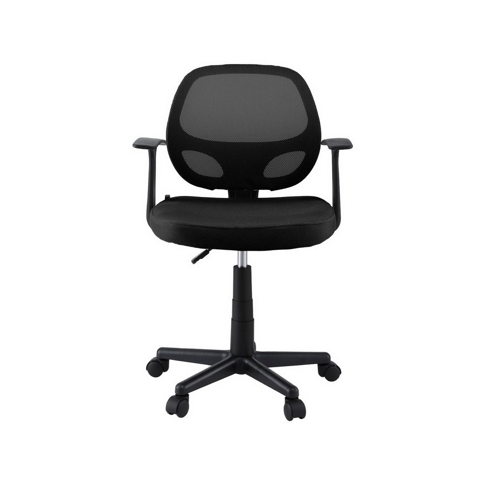 Artiss Mesh Office Chair Computer Gaming Desk Chairs Work Study Mid Back Black OCHAIR-H-FZ14-BK