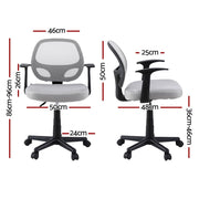 Artiss 2x Mesh Office Chair Computer Gaming Desk Chairs Work Study Mid Back Grey OCHAIR-H-FZ14-GYX2