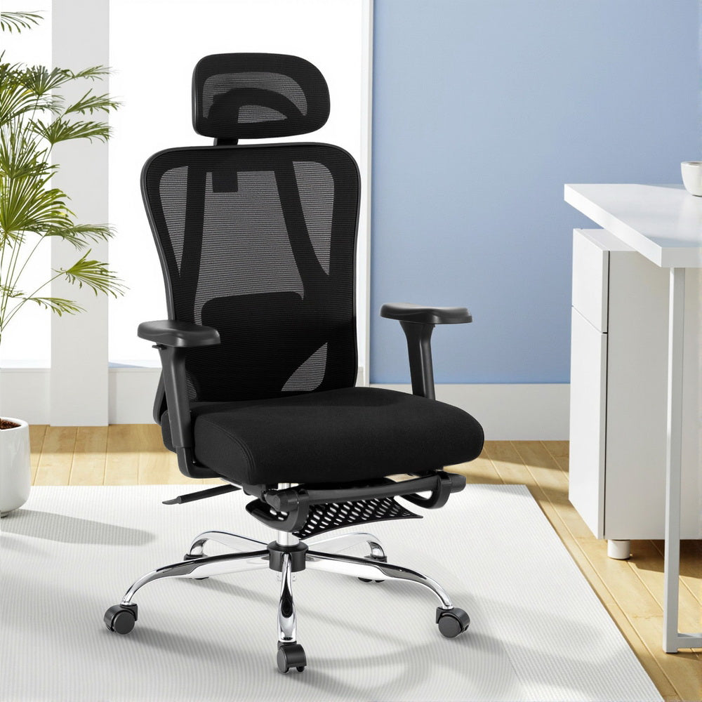Artiss Ergonomic Mesh Office Chair Black OCHAIR-H-FZ20-FT-BK