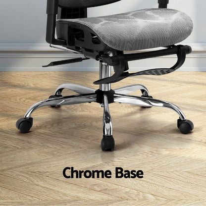 Artiss Ergonomic Office Chair Footrest Grey OCHAIR-H-FZ28-GY