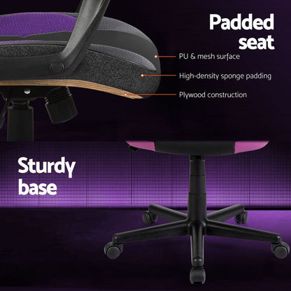 Artiss Gaming Office Chair Computer Chairs Purple OCHAIR-H-GAME-PE