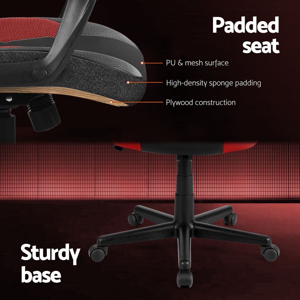 Artiss Gaming Office Chair Computer Chairs Red OCHAIR-H-GAME-RD