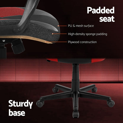 Artiss Gaming Office Chair Computer Chairs Red OCHAIR-H-GAME-RD