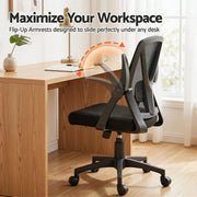 Artiss Mesh Office Chair Mid Back Black OCHAIR-H-M02-BK