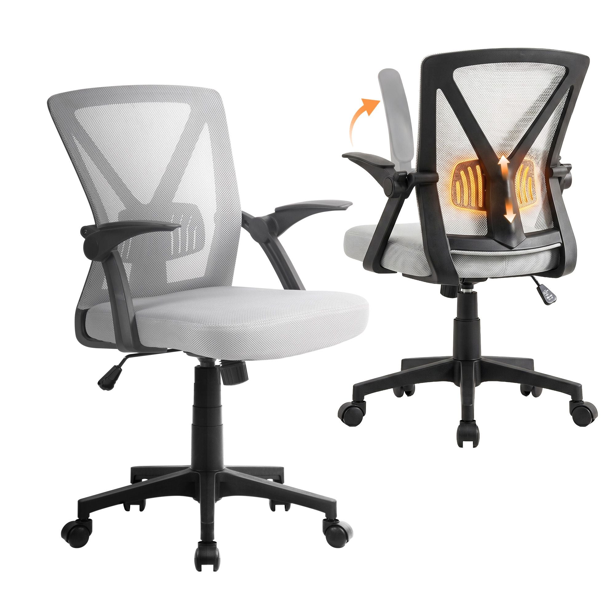 Artiss Mesh Office Chair Mid Back Grey OCHAIR-H-M02-GY