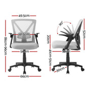 Artiss Mesh Office Chair Mid Back Grey OCHAIR-H-M02-GY