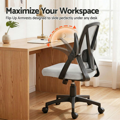 Artiss Mesh Office Chair Mid Back Grey OCHAIR-H-M02-GY