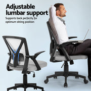 Artiss 2x Mesh Office Chair Mid Back Grey OCHAIR-H-M02-GYX2