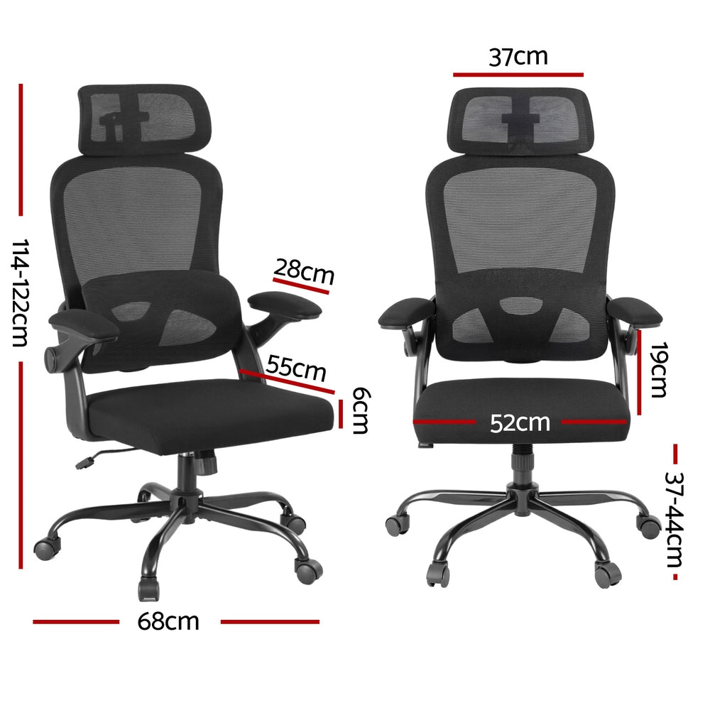 Artiss Ergonomic Office Chair Mesh Chairs Black OCHAIR-H-YS02-BK