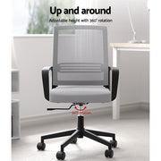 Artiss Mesh Office Chair Computer Gaming Desk Chairs Work Study Mid Back Grey OCHAIR-K-MESH-GY