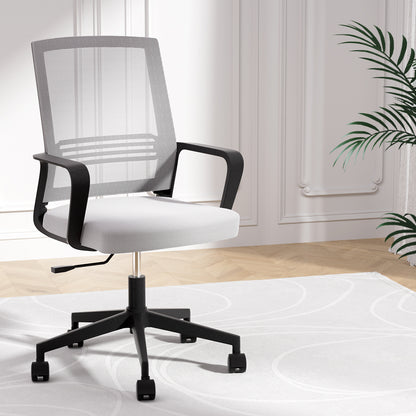 Artiss Mesh Office Chair Computer Gaming Desk Chairs Work Study Mid Back Grey OCHAIR-K-MESH-GY