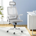 Artiss Ergonomic Office Chair Computer Desk Chairs Headrest Adjustable Grey OCHAIR-K-MESH-GY-WH