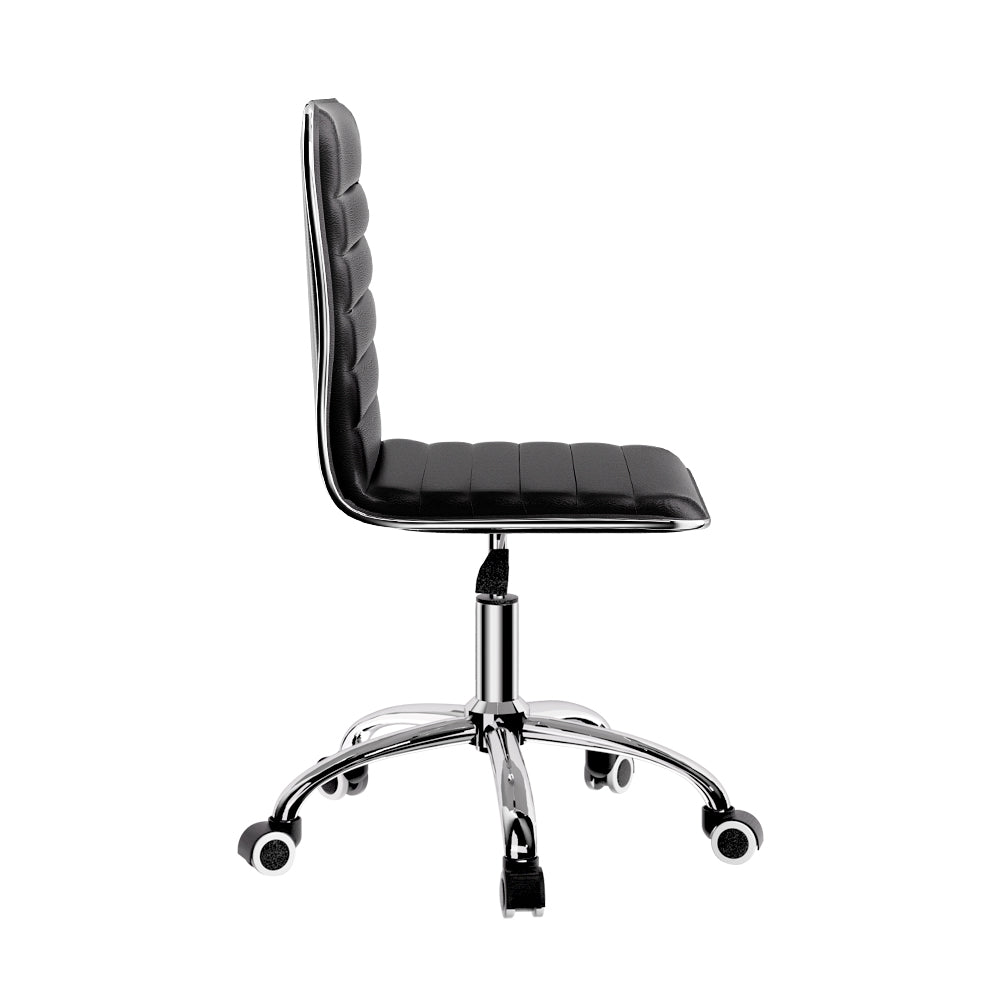 Artiss Office Chair Conference Chairs PU Leather Low Back Black OCHAIR-K-REPL-BK