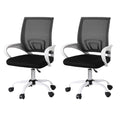 Artiss 2x Office Chair Mesh Computer Gaming Desk Chairs Work Study Mid Back OCHAIR-L-2004-WHX2