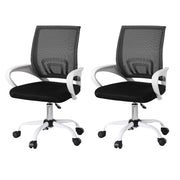 Artiss 2x Office Chair Mesh Computer Gaming Desk Chairs Work Study Mid Back OCHAIR-L-2004-WHX2