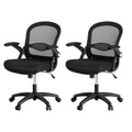 Artiss 2x Mesh Office Chair Computer Gaming Desk Chairs Work Study Mid Back OCHAIR-L-2013-BKX2