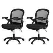Artiss 2x Mesh Office Chair Computer Gaming Desk Chairs Work Study Mid Back OCHAIR-L-2013-BKX2