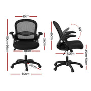 Artiss 2x Mesh Office Chair Computer Gaming Desk Chairs Work Study Mid Back OCHAIR-L-2013-BKX2