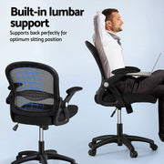 Artiss 2x Mesh Office Chair Computer Gaming Desk Chairs Work Study Mid Back OCHAIR-L-2013-BKX2