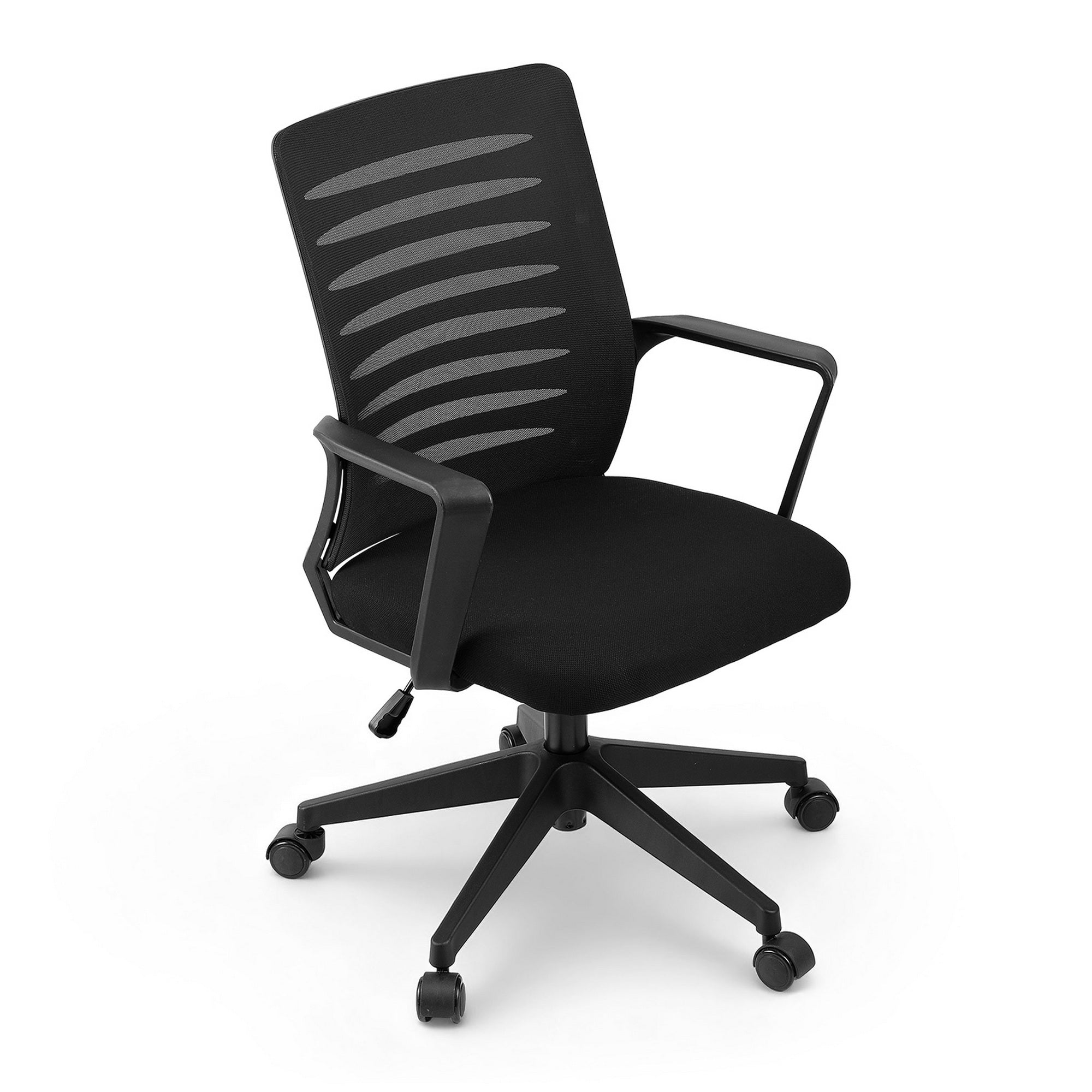 Artiss Ergonomic Office Chair Mesh Computer Desk Chairs with Lumbar Support, Height Adjustment Swivel Chair OCHAIR-L-2014-BK