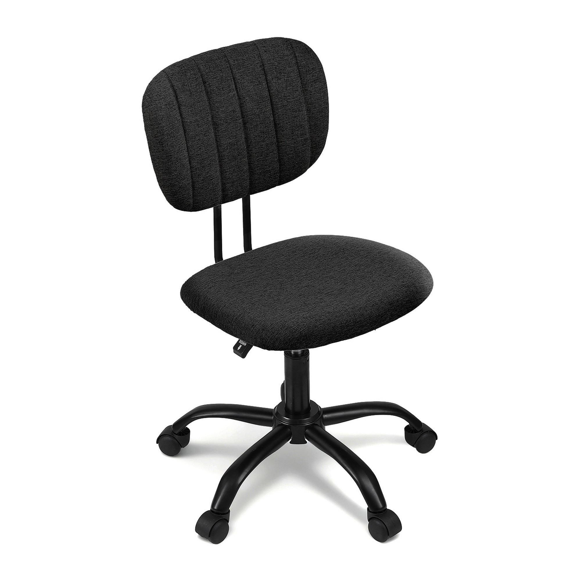 Artiss Armless Office Chair with Wheels, Ergonomic 360 degrees Swivel Home Office Desk Chair, Height OCHAIR-M-1142-BK