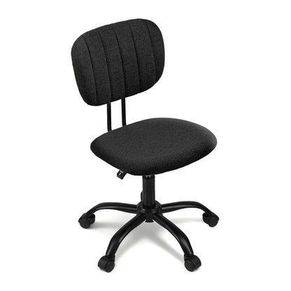 Artiss Armless Office Chair with Wheels, Ergonomic 360 degrees Swivel Home Office Desk Chair, Height OCHAIR-M-1142-BK