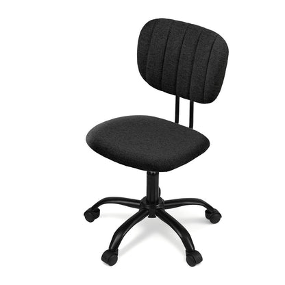 Artiss Armless Office Chair with Wheels, Ergonomic 360 degrees Swivel Home Office Desk Chair, Height OCHAIR-M-1142-BK