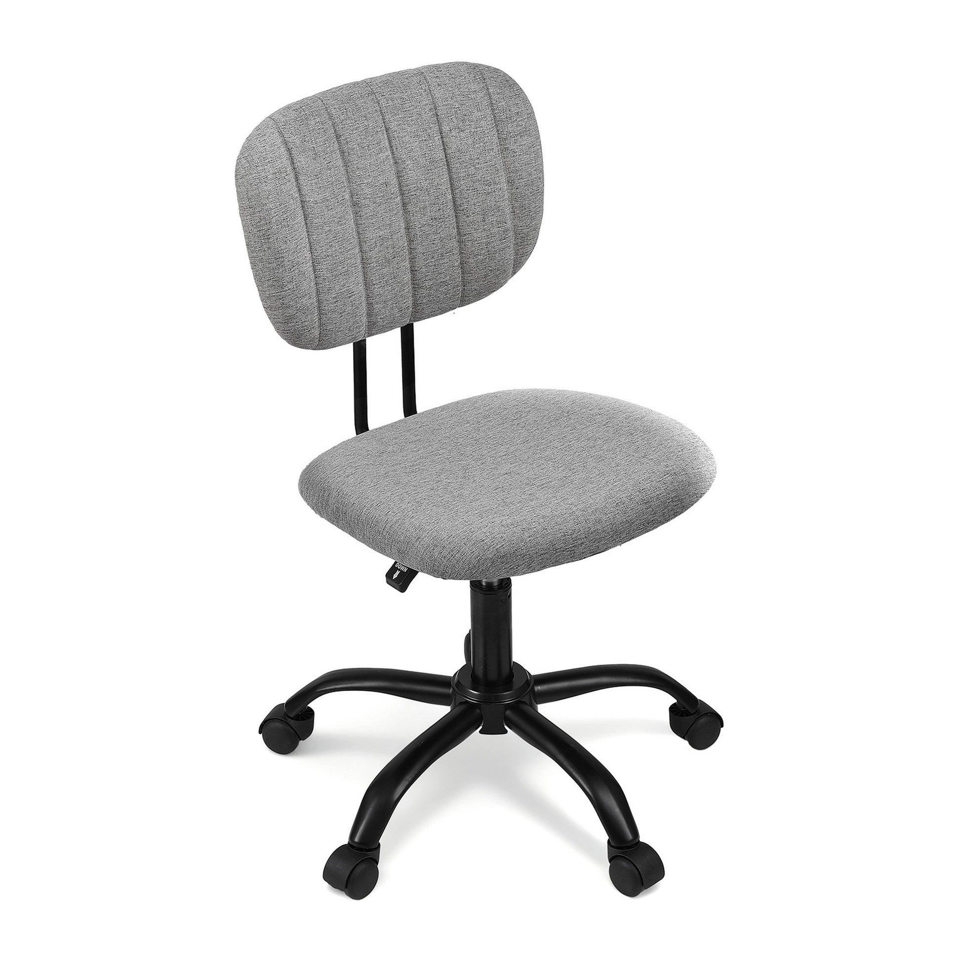 Artiss Armless Office Chair with Wheels, Ergonomic 360 degrees Swivel Home Office Desk Chair, Height OCHAIR-M-1142-GY