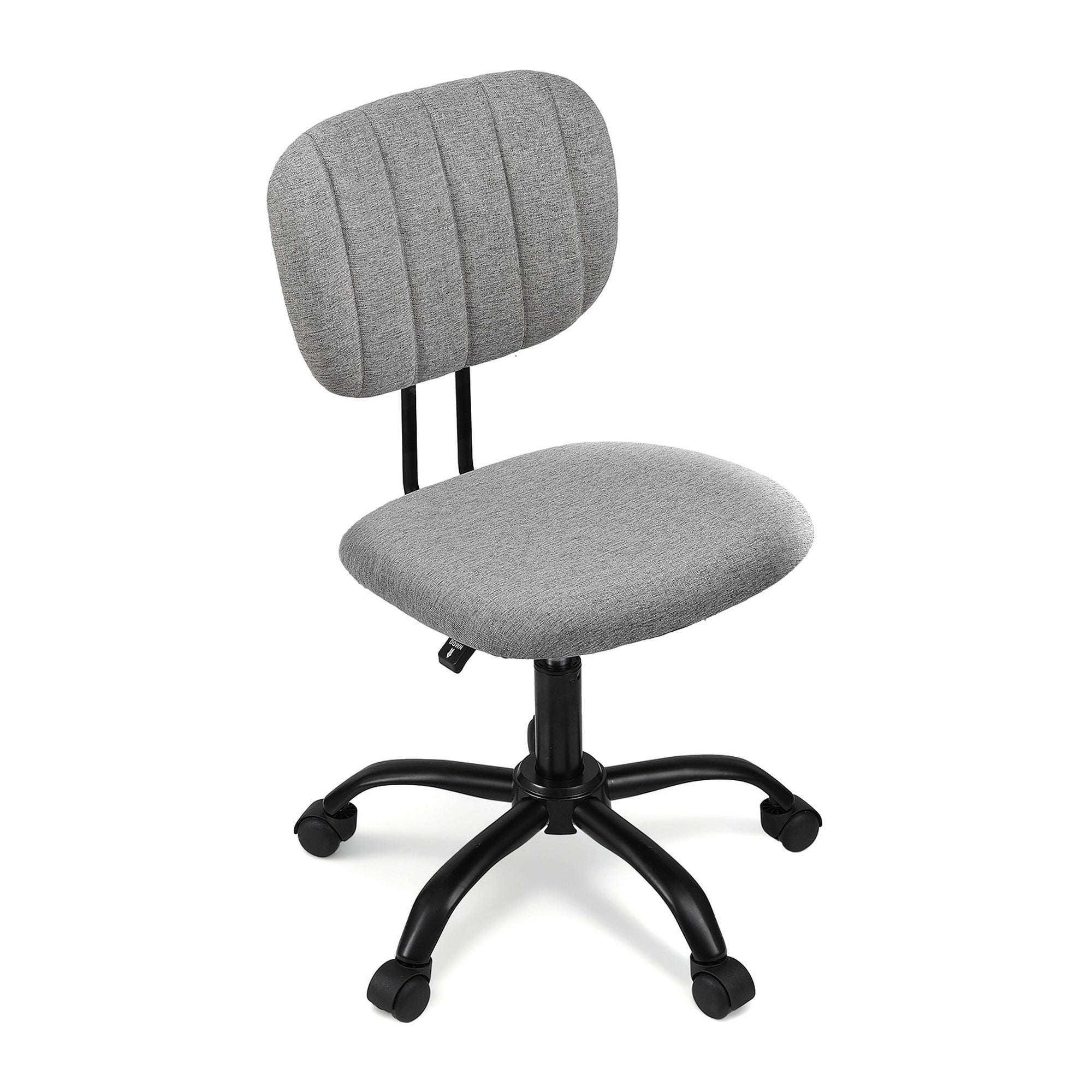Artiss Armless Office Chair with Wheels, Ergonomic 360 degrees Swivel Home Office Desk Chair, Height OCHAIR-M-1142-GY
