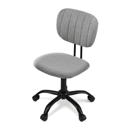 Artiss Armless Office Chair with Wheels, Ergonomic 360 degrees Swivel Home Office Desk Chair, Height OCHAIR-M-1142-GY