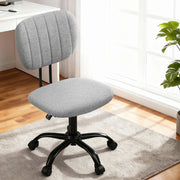Artiss Armless Office Chair with Wheels, Ergonomic 360 degrees Swivel Home Office Desk Chair, Height OCHAIR-M-1142-GY