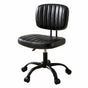 Artiss Armless Office Chair with Wheels, Ergonomic PU Leather Office Desk Chair, Height Adjustable 360 OCHAIR-M-1142-PU-BK
