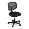 Artiss Armless Office Chair with Wheels, Ergonomic 360 degrees Swivel Home Office Desk Chair, Height OCHAIR-M-2421-BK