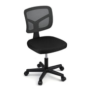 Artiss Armless Office Chair with Wheels, Ergonomic 360 degrees Swivel Home Office Desk Chair, Height OCHAIR-M-2421-BK