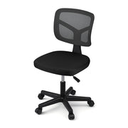 Artiss Armless Office Chair with Wheels, Ergonomic 360 degrees Swivel Home Office Desk Chair, Height OCHAIR-M-2421-BK